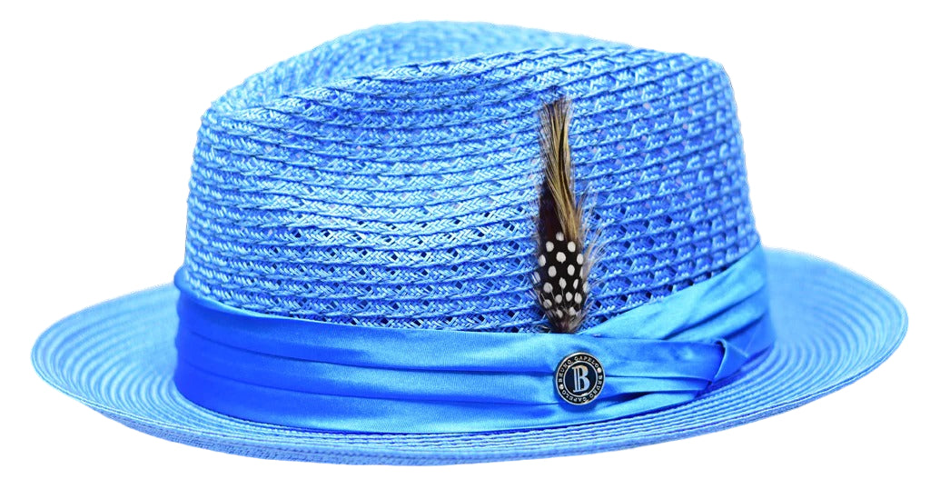 Straw Fedora Hat at Upscale Men's Fashion