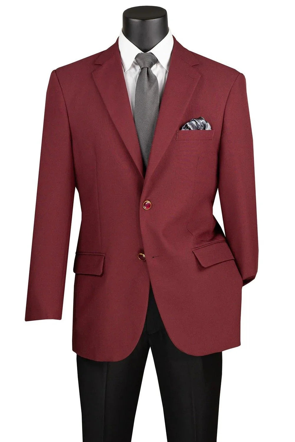 Men’s Burgundy Regular Fit Blazer – Timeless Single-Breasted Design