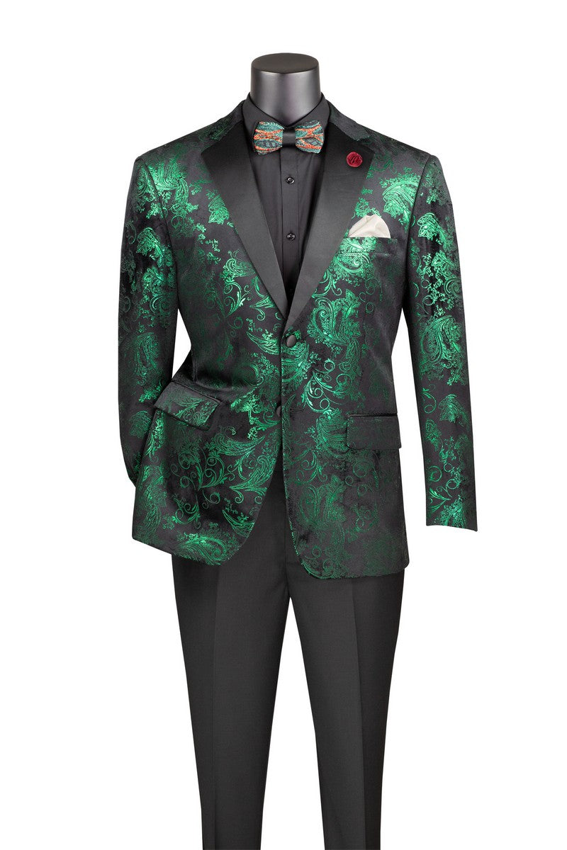 Black & Emerald Velvet Dinner Jacket – Monarch Collection