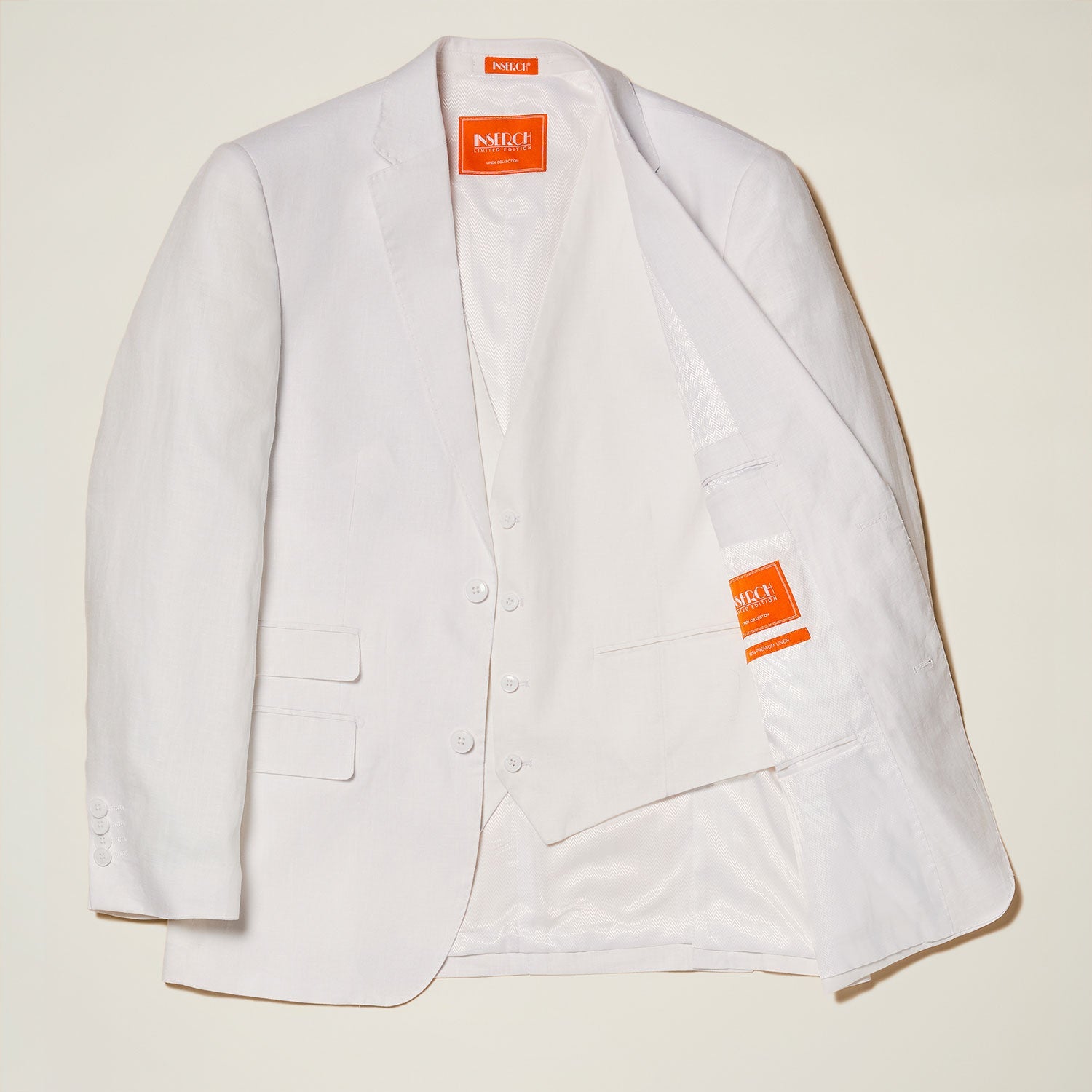 inserch whte linen jacket