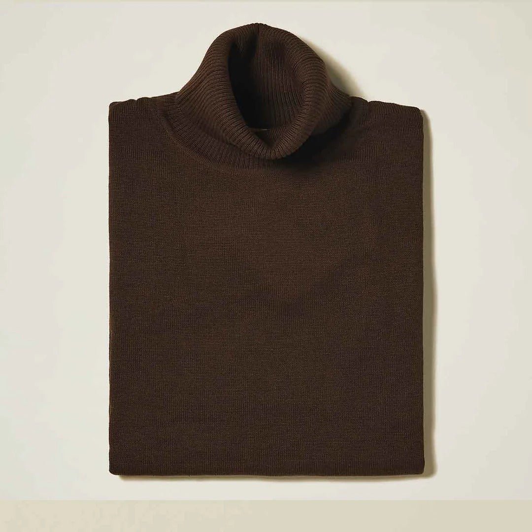 Men's Turtleneck Sweater color Brown - Upscale Men's Fashion