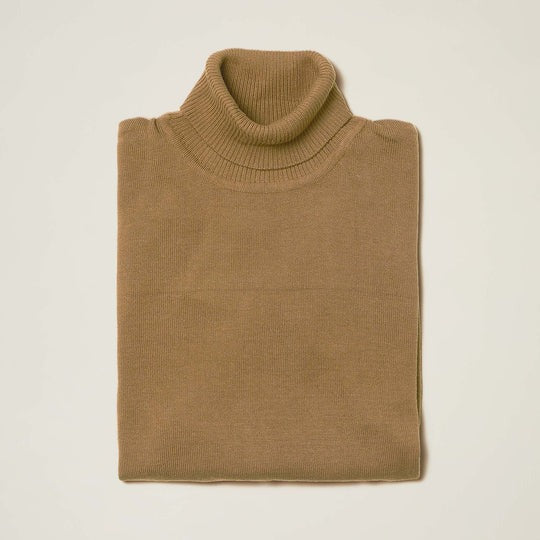 Men's Turtleneck Sweater color Coffee