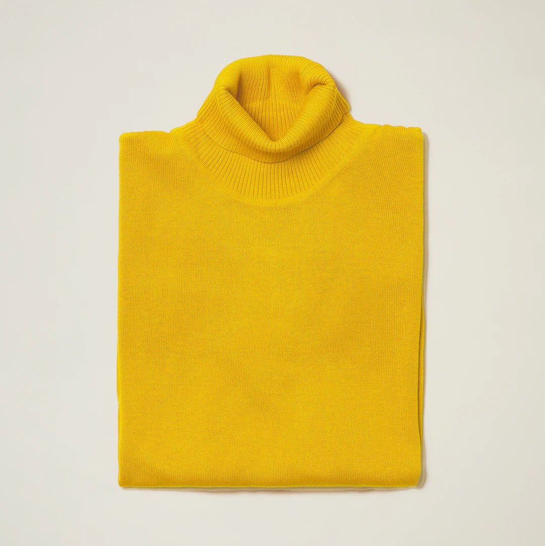 Men's Turtleneck Sweater color Super Limon - Upscale Men's Fashion