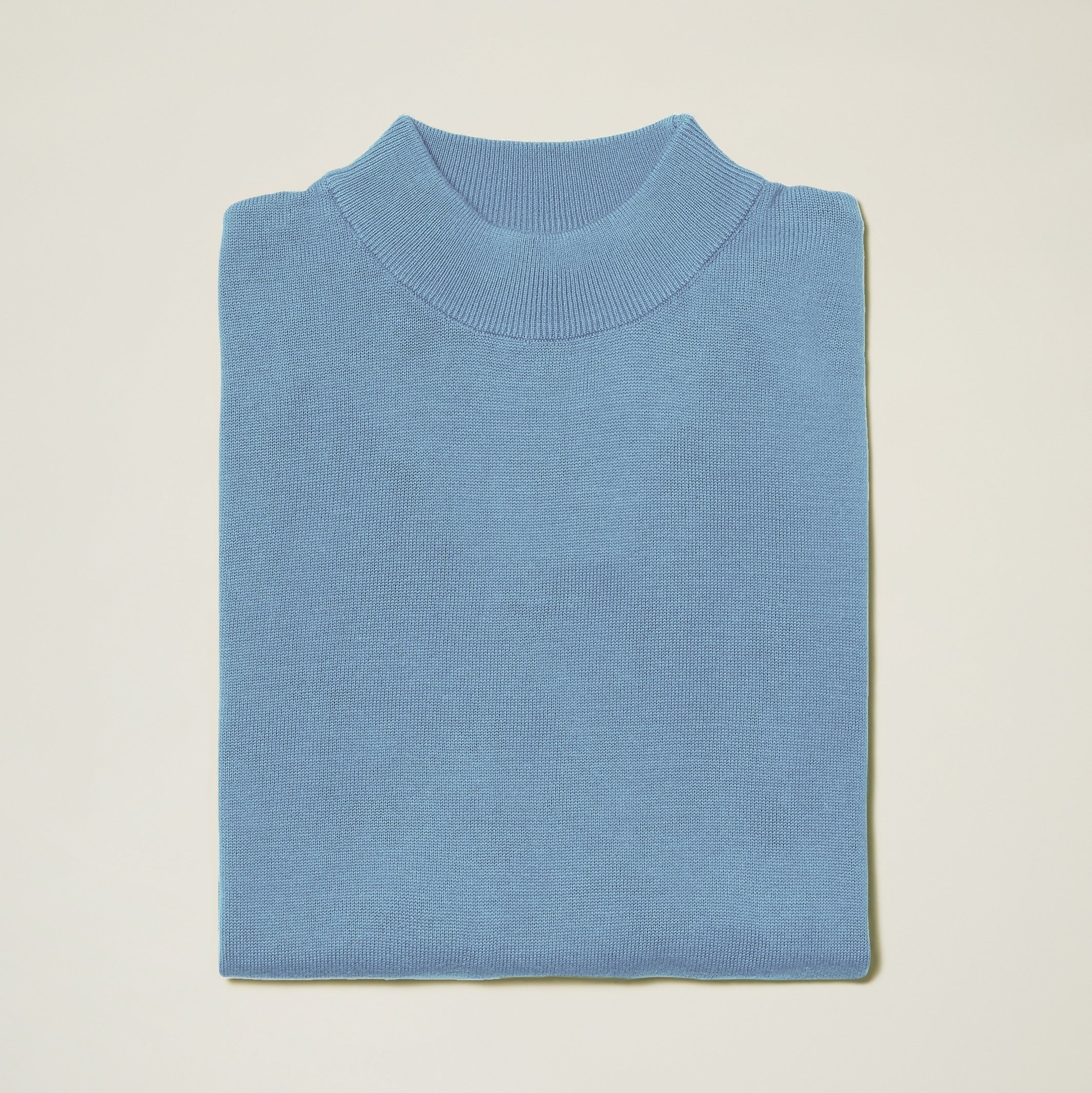 Mock Neck Sweater Color Mist Blue