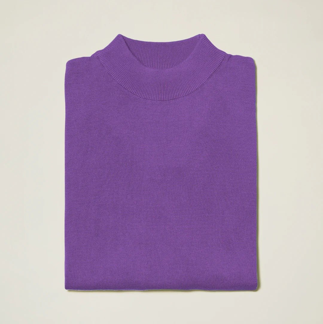 Mock Neck Sweater color Amethyst - Upscale Men's Fashion