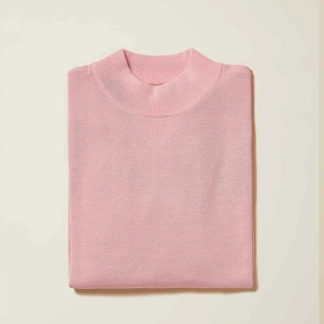 Mock Neck Sweater color Pink - Upscale Men's Fashion