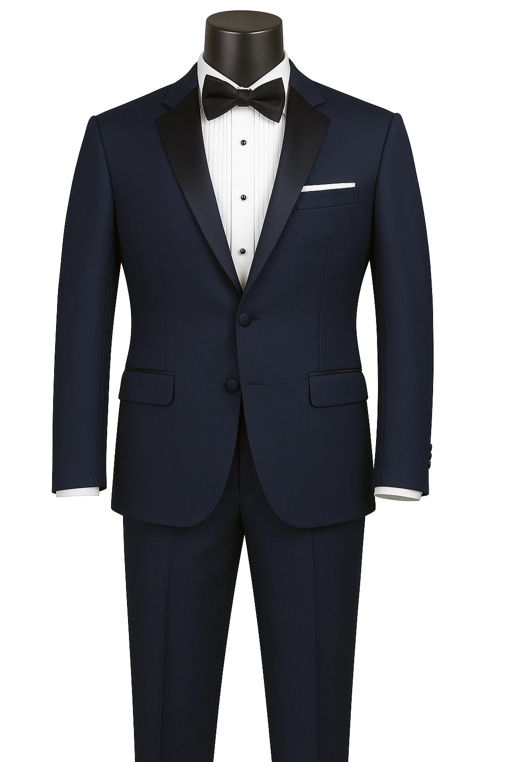 GALA COLLECTION – Navy SLIM FIT TUXEDO SUIT WITH SATIN LAPEL