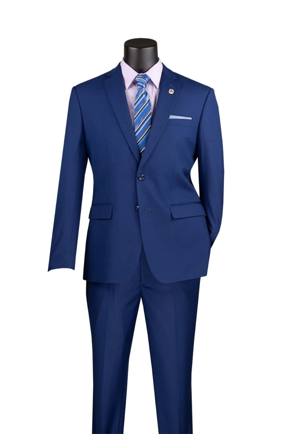 Oslo Collection - Slim Fit 2 Piece Suit Color Twilight Blue