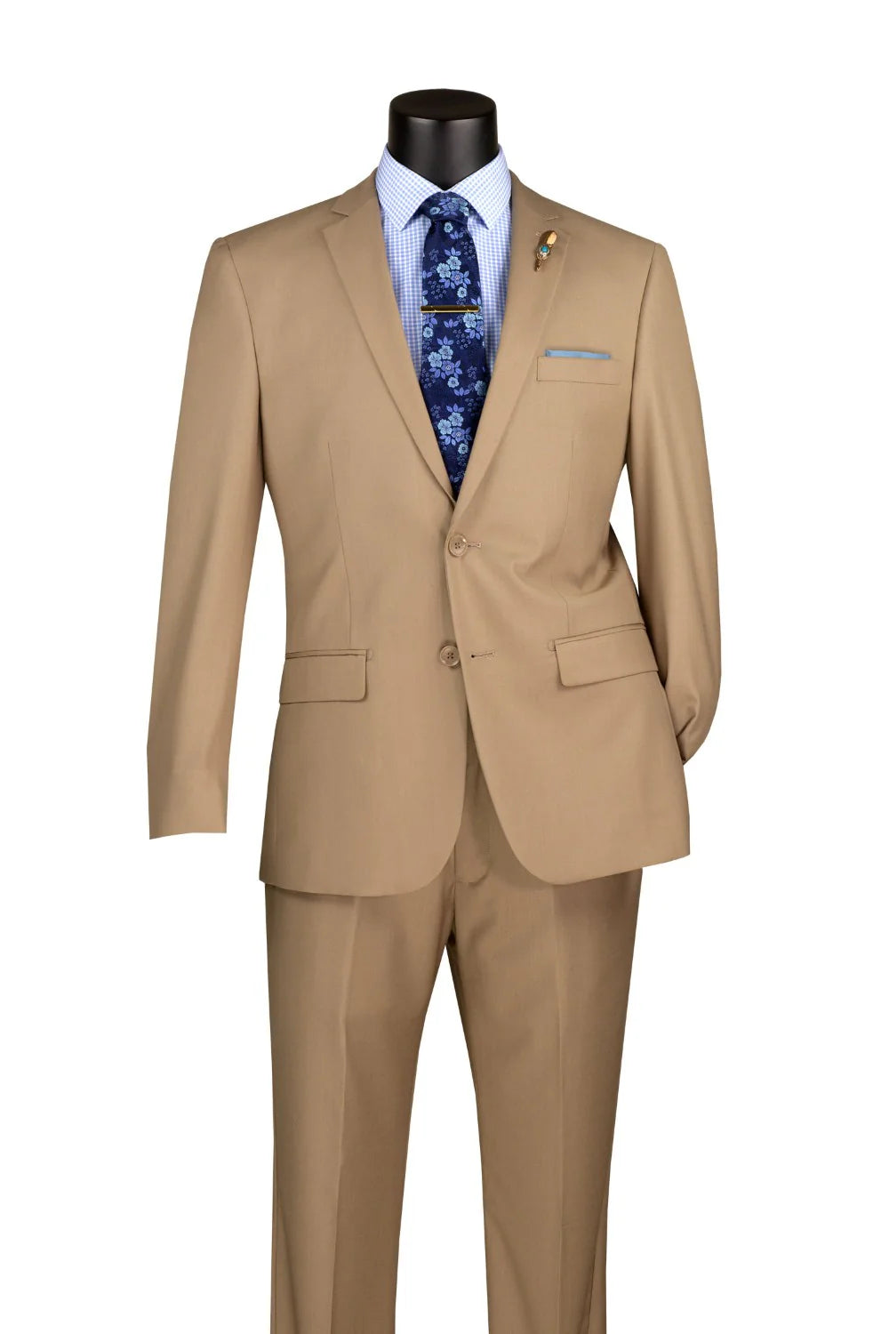 Oslo Collection - Slim Fit 2 Piece Suit Color Light Beige