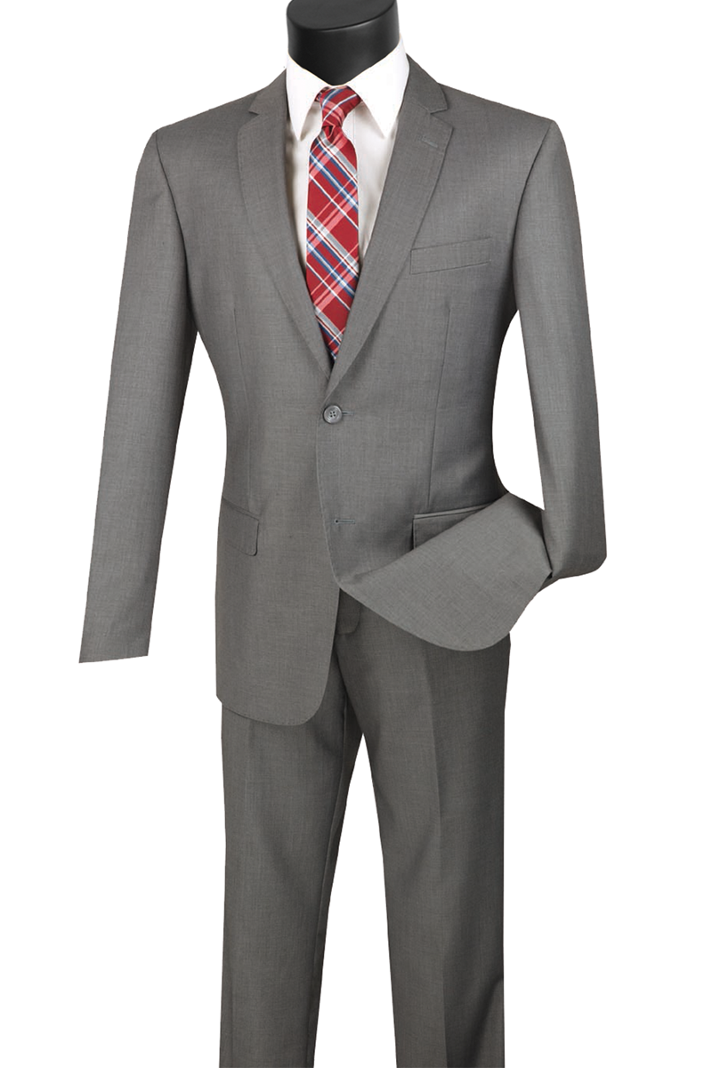 Oslo Collection - Slim Fit 2 Piece Suit Color Medium Grey