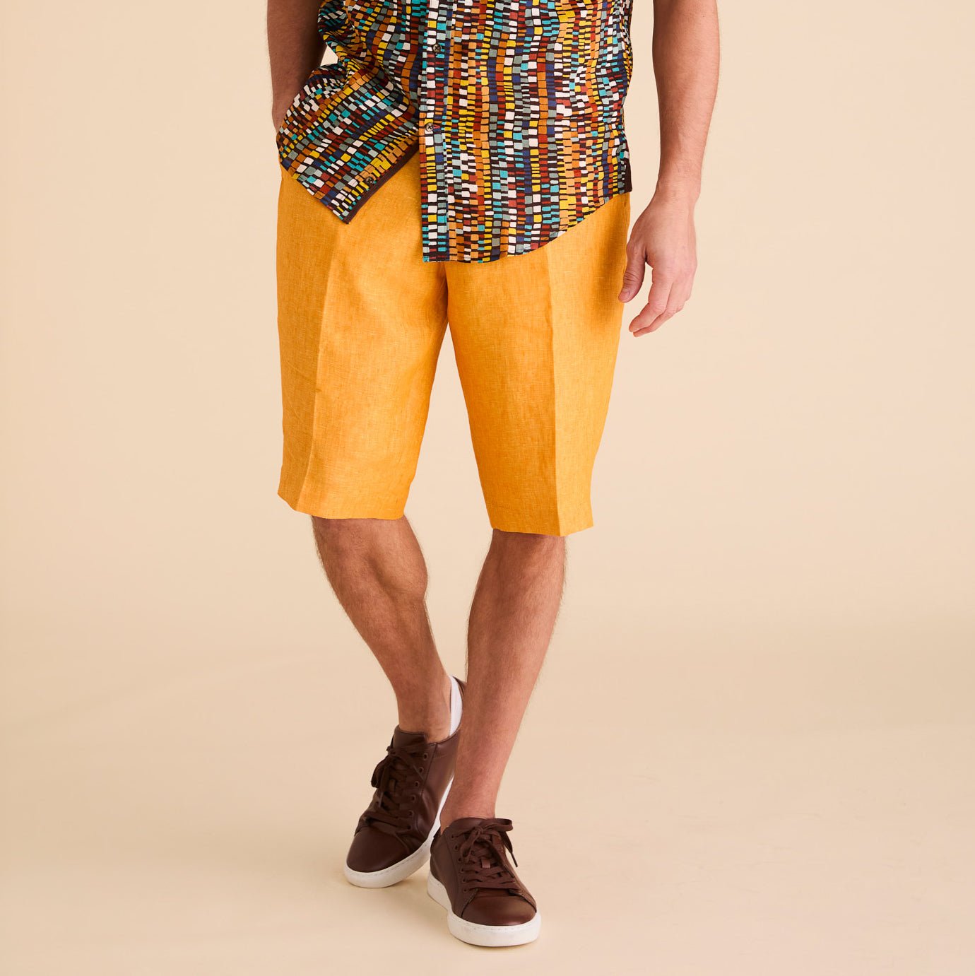 Premium Linen Flat Front Short - Upscale Men's Fashion