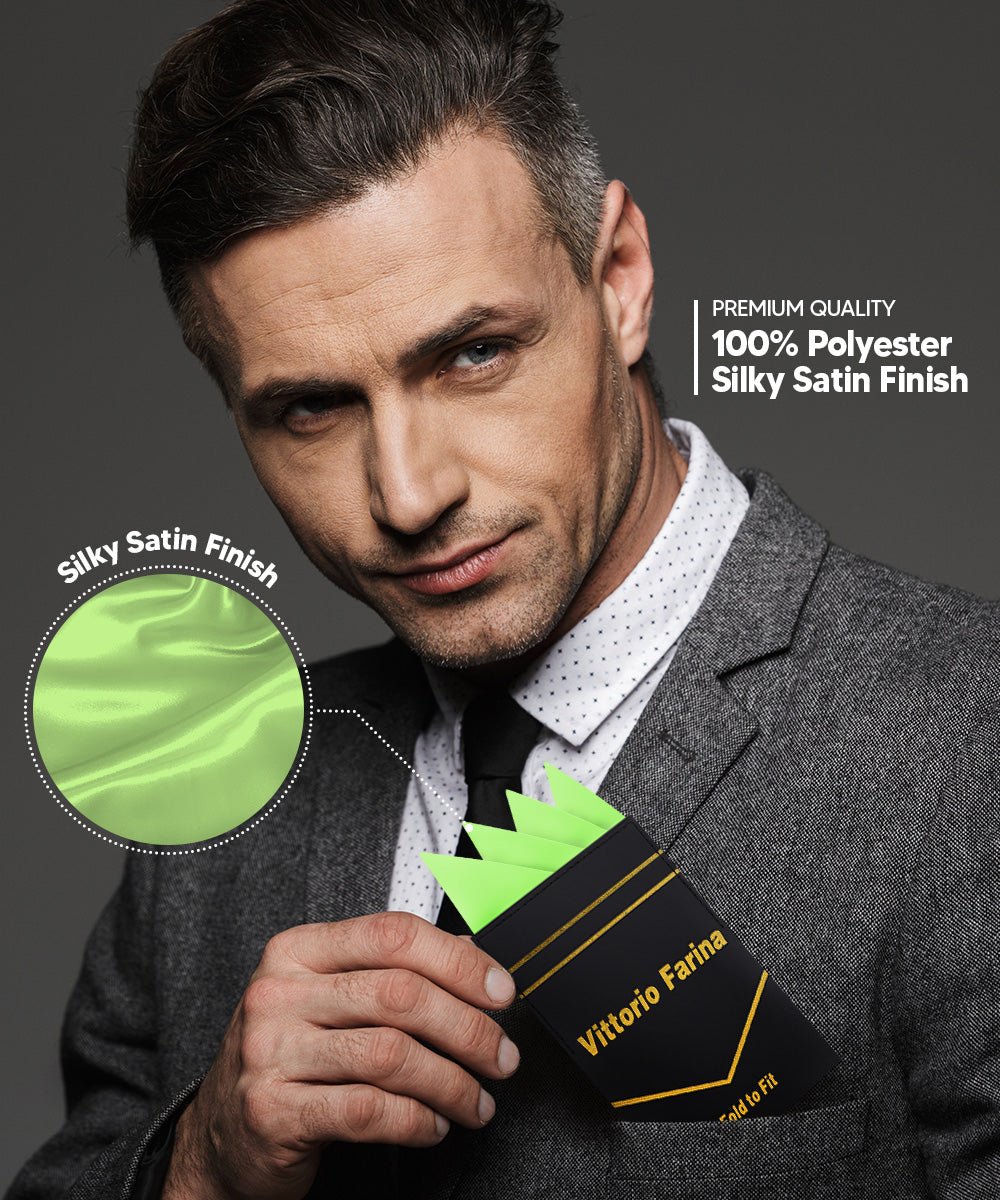 Vittorio Farina Men's Pre-Folded Pocket Square: Four-Point - Upscale Men's Fashion
