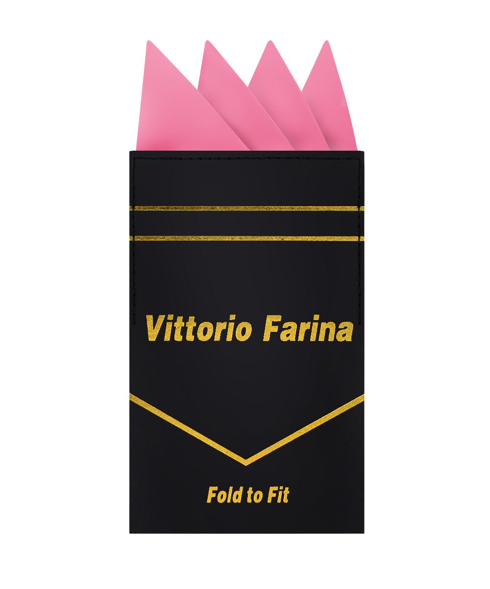 Vittorio Farina Men's Pre-Folded Pocket Square: Four-Point - Upscale Men's Fashion
