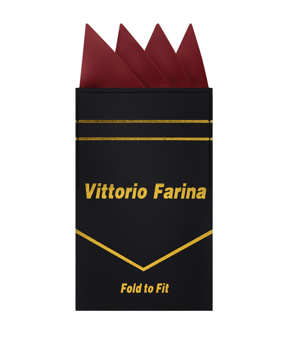 Vittorio Farina Men's Pre-Folded Pocket Square: Four-Point - Upscale Men's Fashion