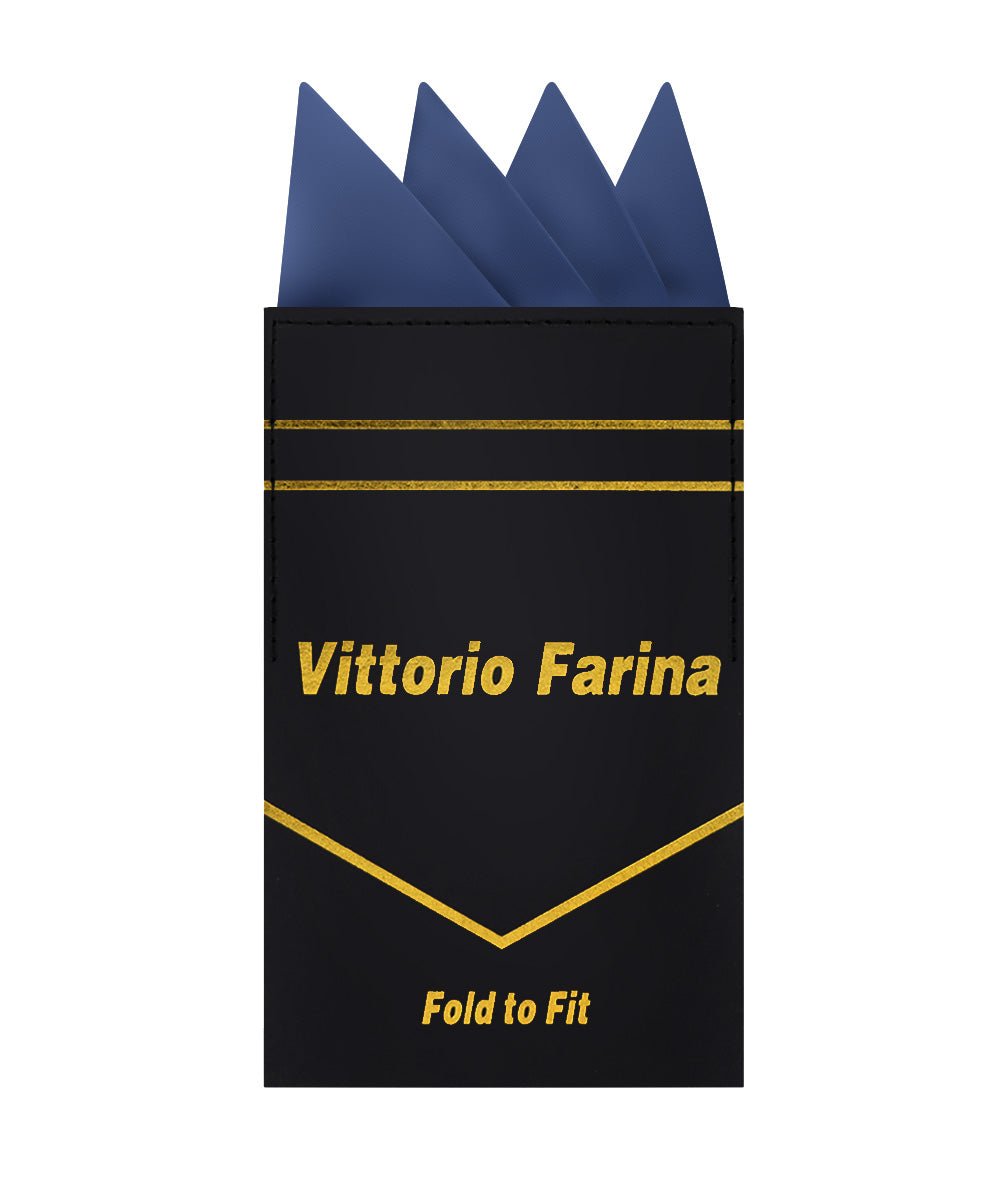 Vittorio Farina Men's Pre-Folded Pocket Square: Four-Point - Upscale Men's Fashion