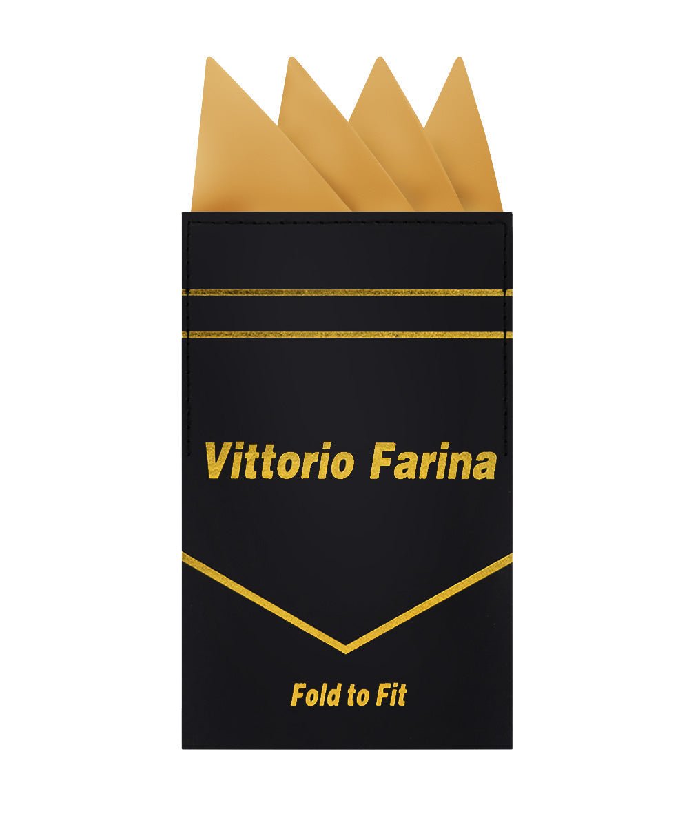 Vittorio Farina Men's Pre-Folded Pocket Square: Four-Point - Upscale Men's Fashion