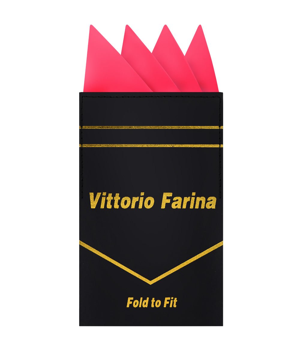 Vittorio Farina Men's Pre-Folded Pocket Square: Four-Point - Upscale Men's Fashion