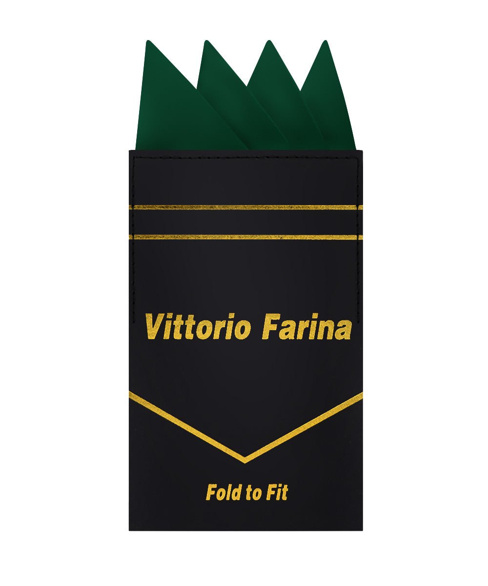 Vittorio Farina Men's Pre-Folded Pocket Square: Four-Point - Upscale Men's Fashion