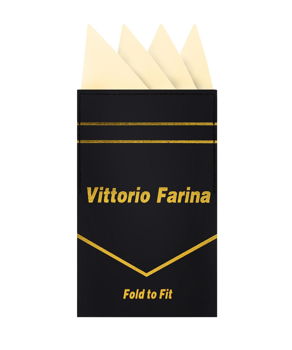 Vittorio Farina Men's Pre-Folded Pocket Square: Four-Point - Upscale Men's Fashion