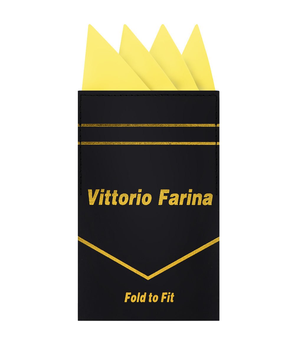 Vittorio Farina Men's Pre-Folded Pocket Square: Four-Point - Upscale Men's Fashion