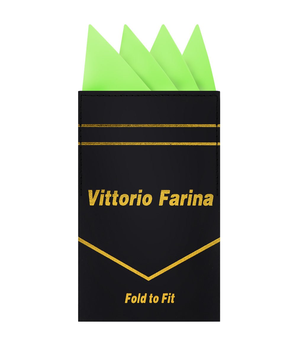 Vittorio Farina Men's Pre-Folded Pocket Square: Four-Point - Upscale Men's Fashion