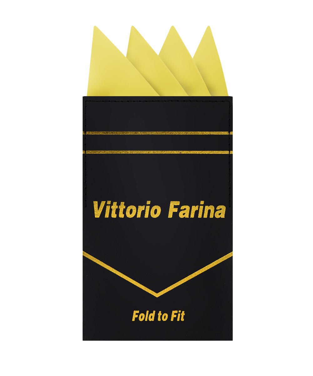 Vittorio Farina Men's Pre-Folded Pocket Square: Four-Point - Upscale Men's Fashion