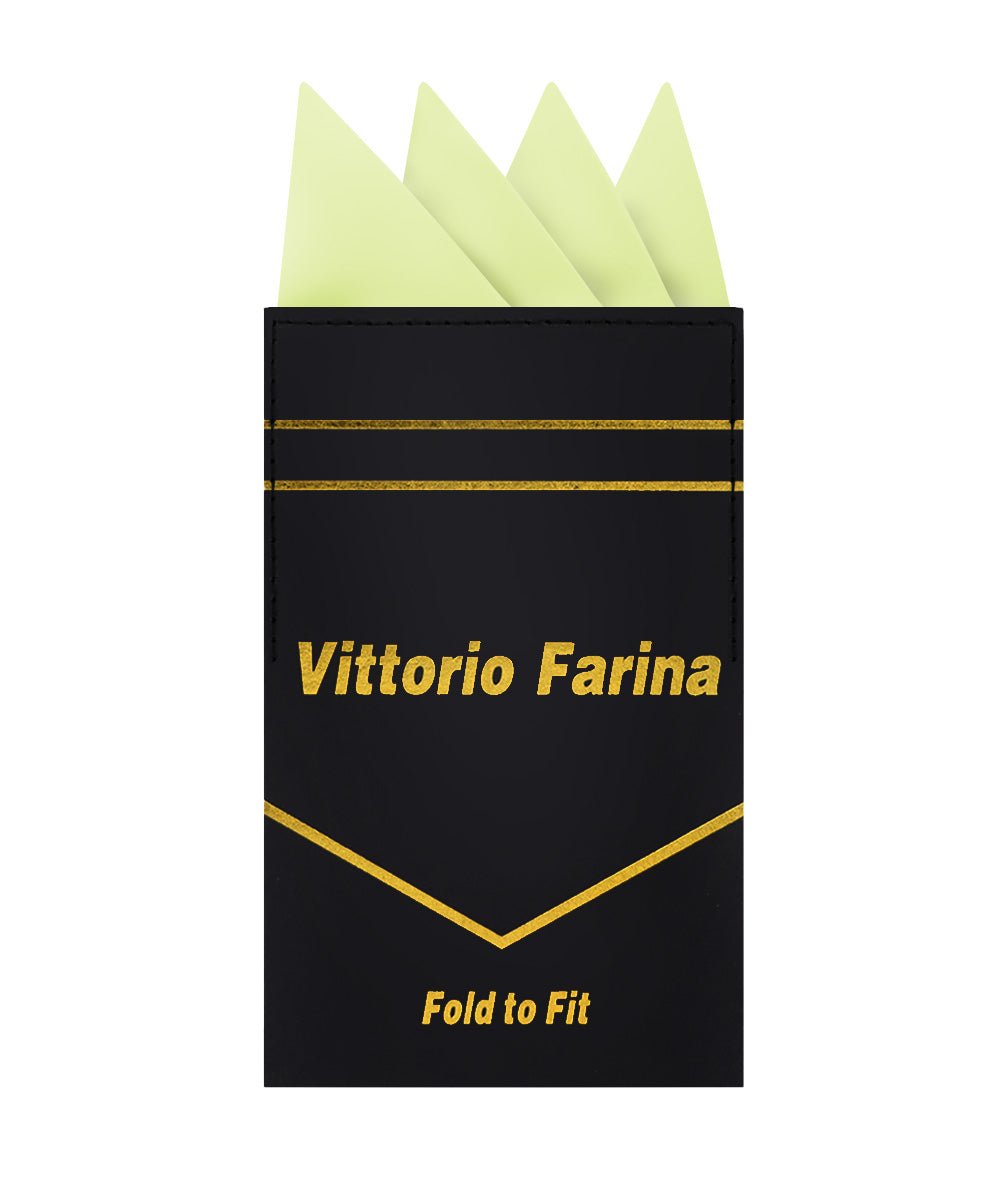Vittorio Farina Men's Pre-Folded Pocket Square: Four-Point - Upscale Men's Fashion