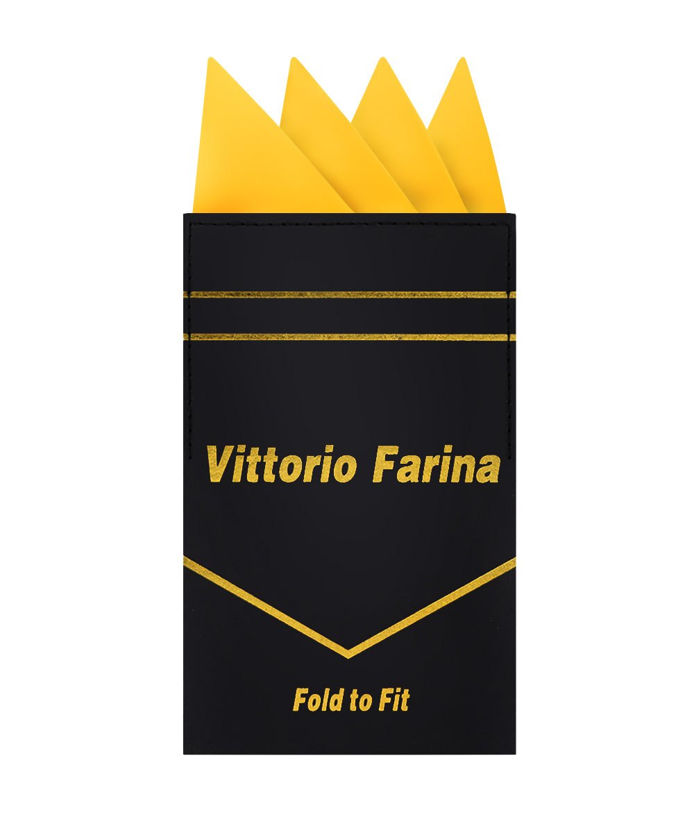 Vittorio Farina Men's Pre-Folded Pocket Square: Four-Point - Upscale Men's Fashion