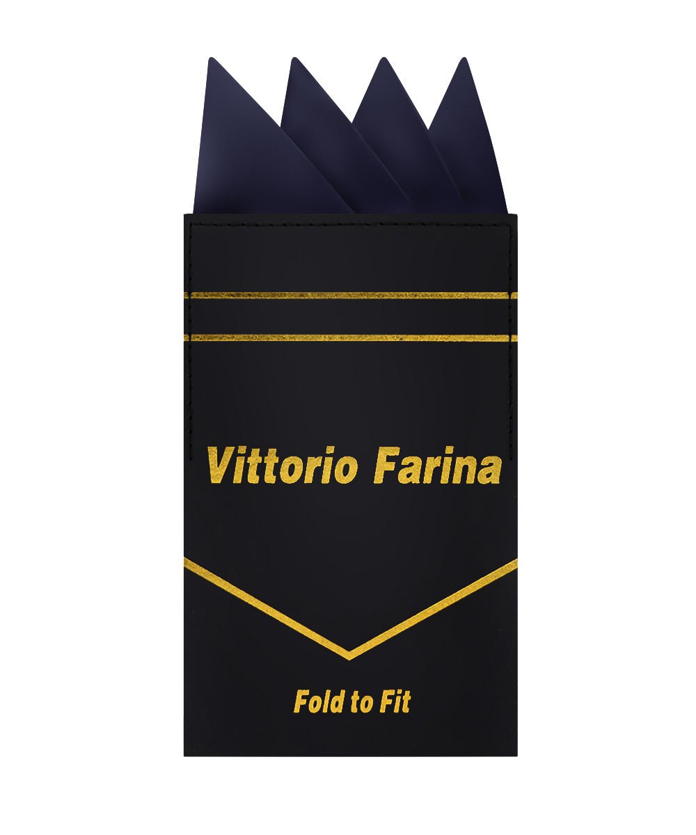Vittorio Farina Men's Pre-Folded Pocket Square: Four-Point - Upscale Men's Fashion
