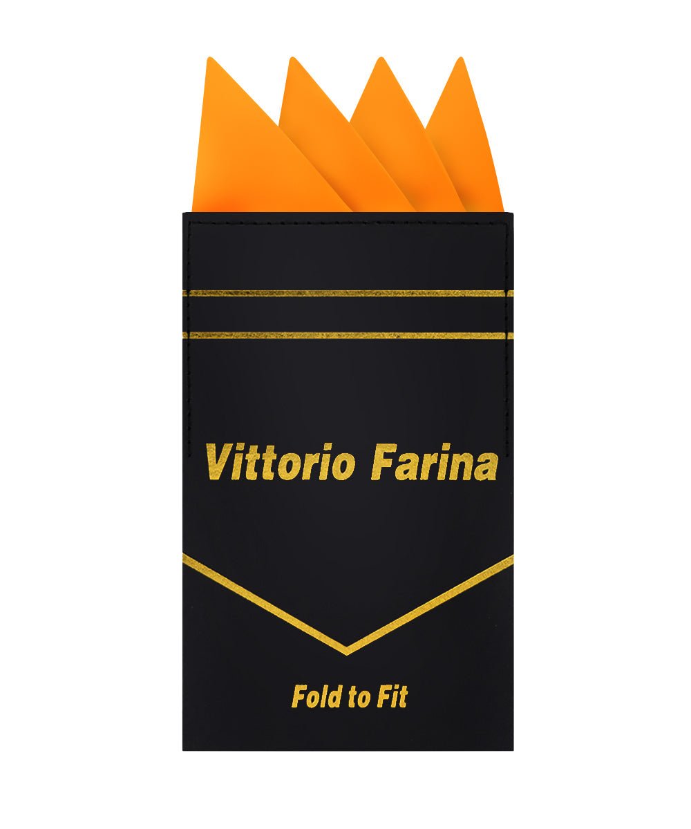 Vittorio Farina Men's Pre-Folded Pocket Square: Four-Point - Upscale Men's Fashion