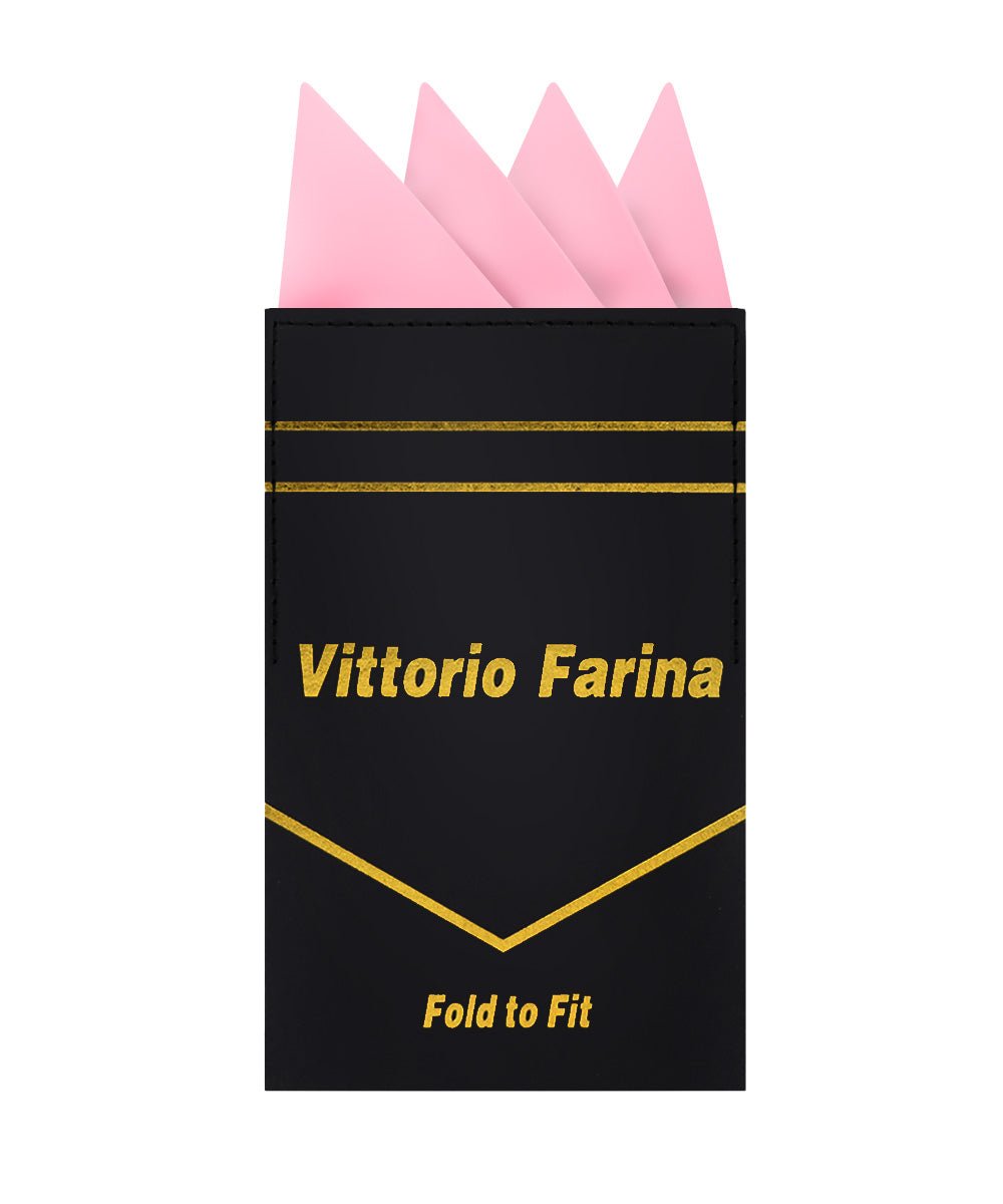 Vittorio Farina Men's Pre-Folded Pocket Square: Four-Point - Upscale Men's Fashion