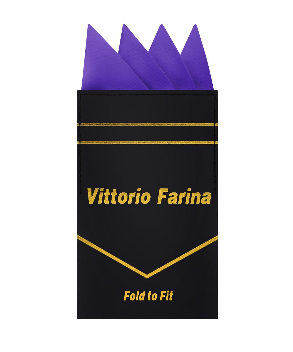 Vittorio Farina Men's Pre-Folded Pocket Square: Four-Point - Upscale Men's Fashion