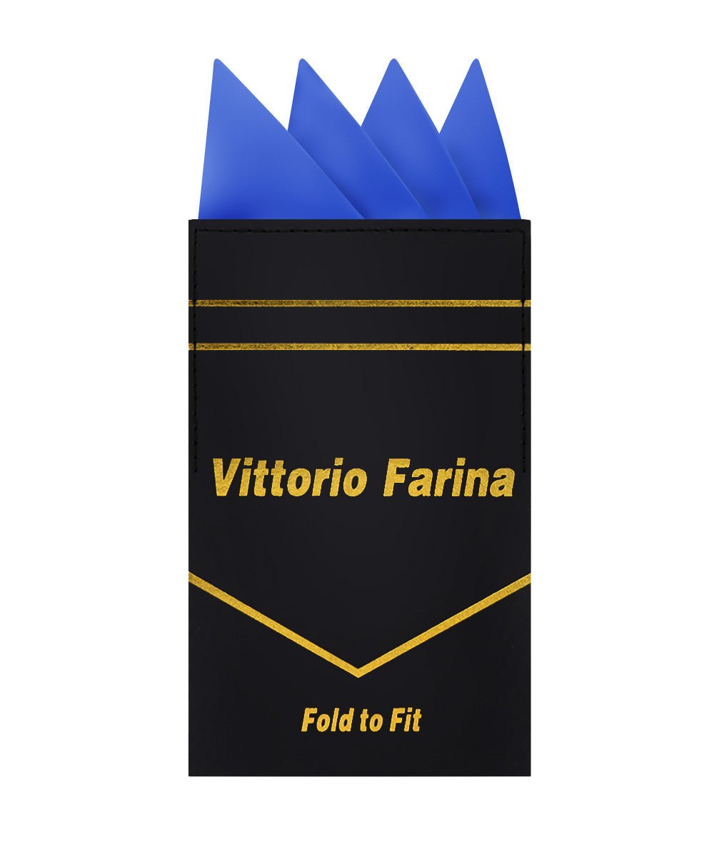 Vittorio Farina Men's Pre-Folded Pocket Square: Four-Point - Upscale Men's Fashion