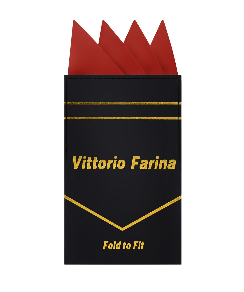 Vittorio Farina Men's Pre-Folded Pocket Square: Four-Point - Upscale Men's Fashion