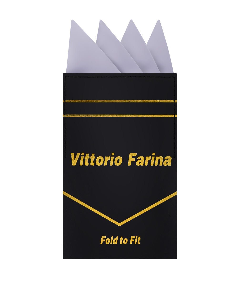Vittorio Farina Men's Pre-Folded Pocket Square: Four-Point - Upscale Men's Fashion