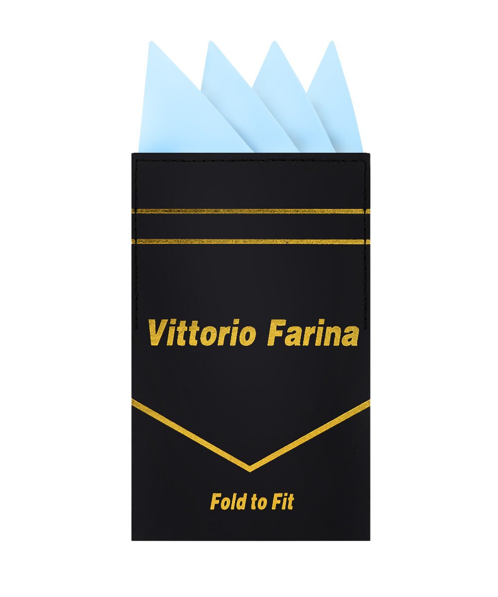 Vittorio Farina Men's Pre-Folded Pocket Square: Four-Point - Upscale Men's Fashion