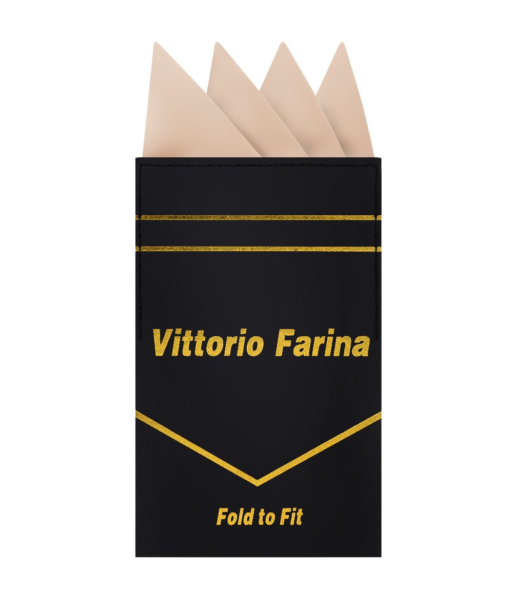 Vittorio Farina Men's Pre-Folded Pocket Square: Four-Point - Upscale Men's Fashion
