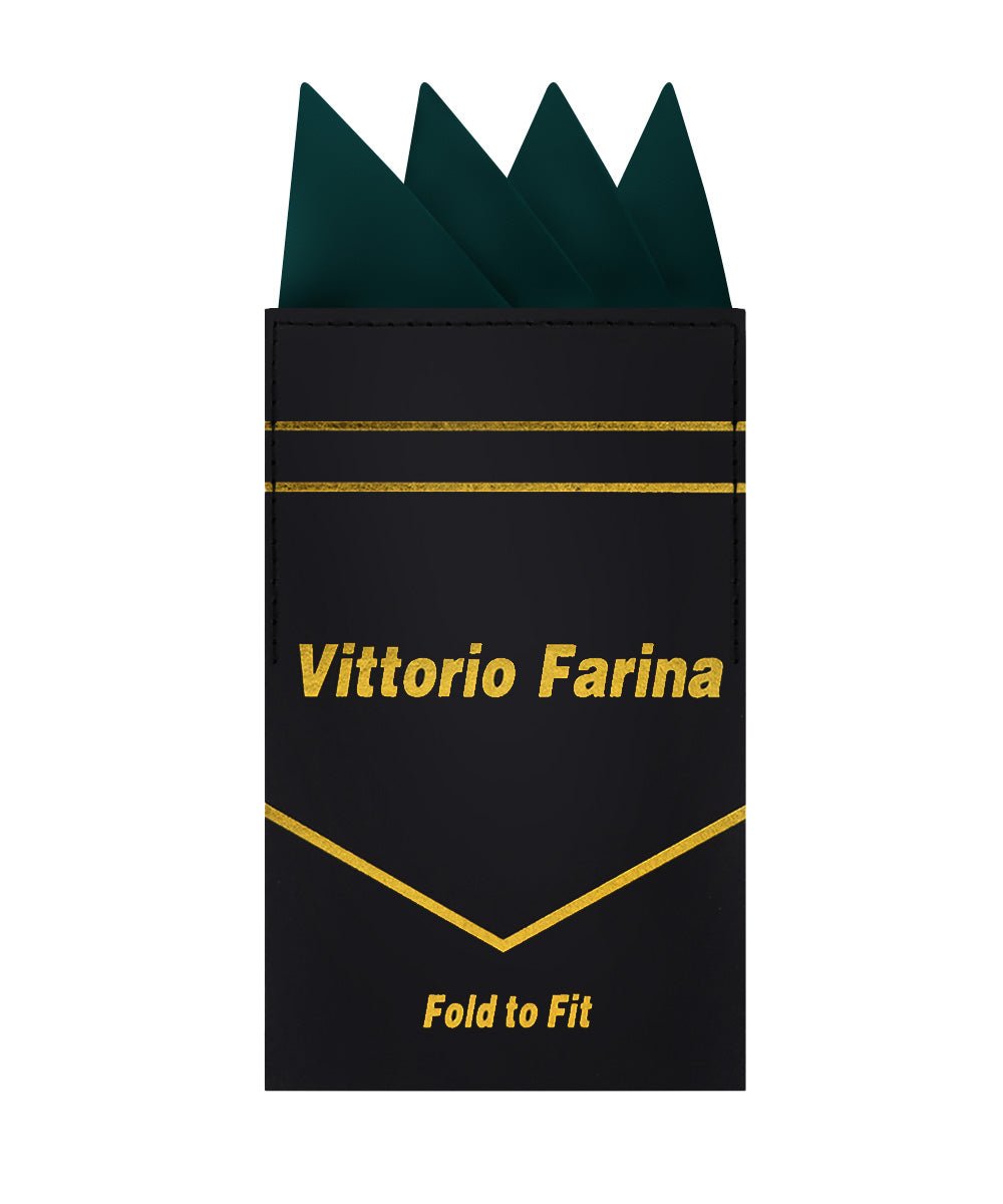 Vittorio Farina Men's Pre-Folded Pocket Square: Four-Point - Upscale Men's Fashion