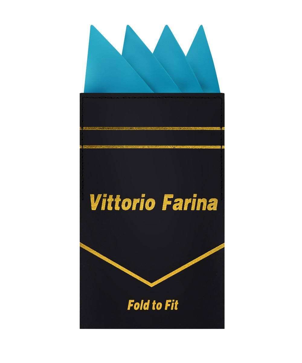 Vittorio Farina Men's Pre-Folded Pocket Square: Four-Point - Upscale Men's Fashion