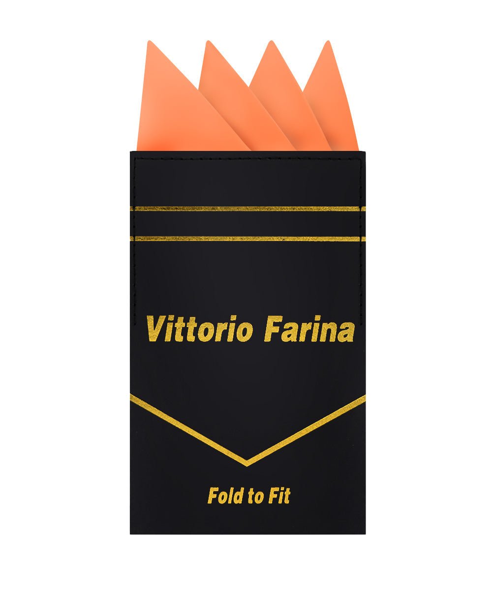 Vittorio Farina Men's Pre-Folded Pocket Square: Four-Point - Upscale Men's Fashion