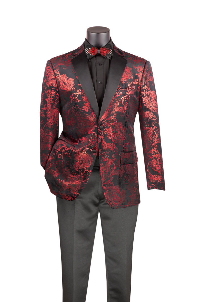 Black & Red Velvet Dinner Jacket – Monarch Collection