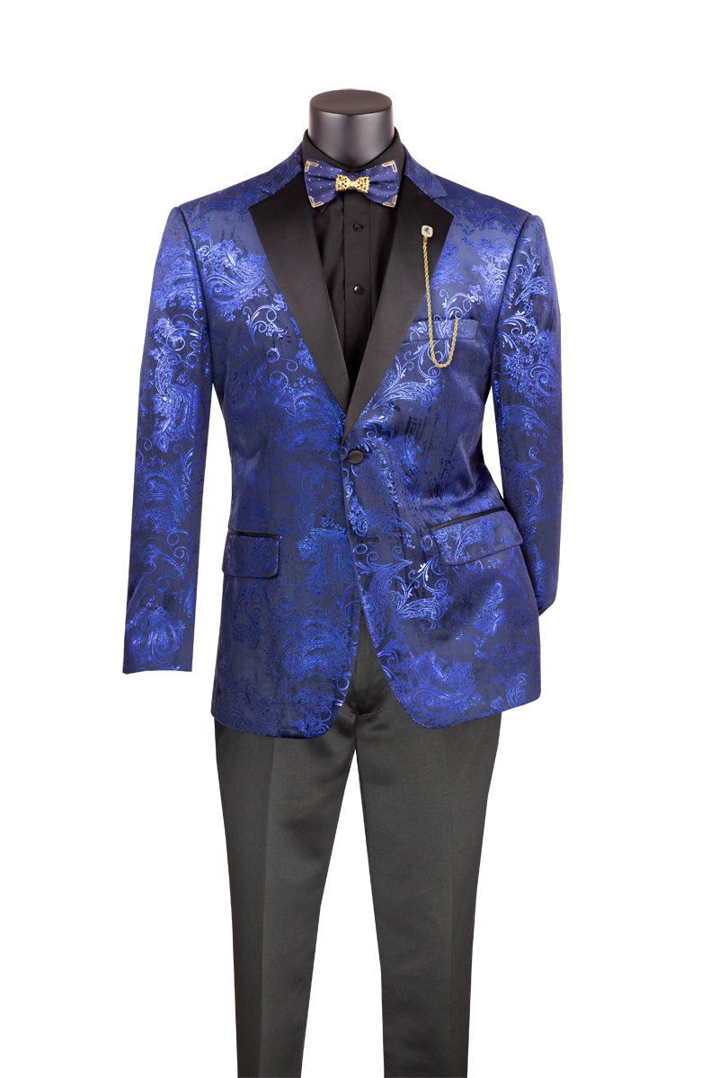Black & Royal Velvet Dinner Jacket – Monarch Collection - Upscale Men's Fashion