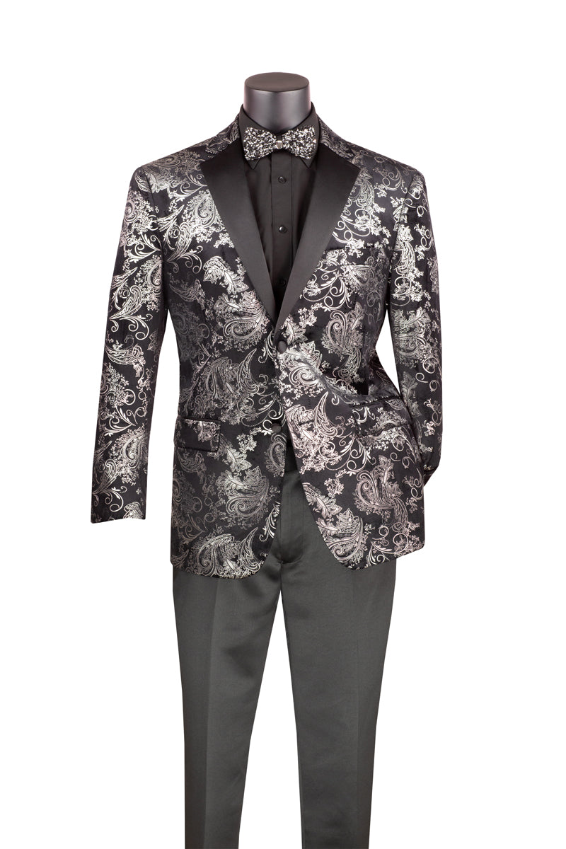 Black & Silver Velvet Dinner Jacket – Monarch Collection