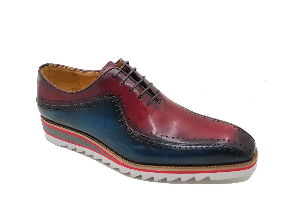 Stylish Two-Tone Brogue Oxford - Upscale Men's Fashion