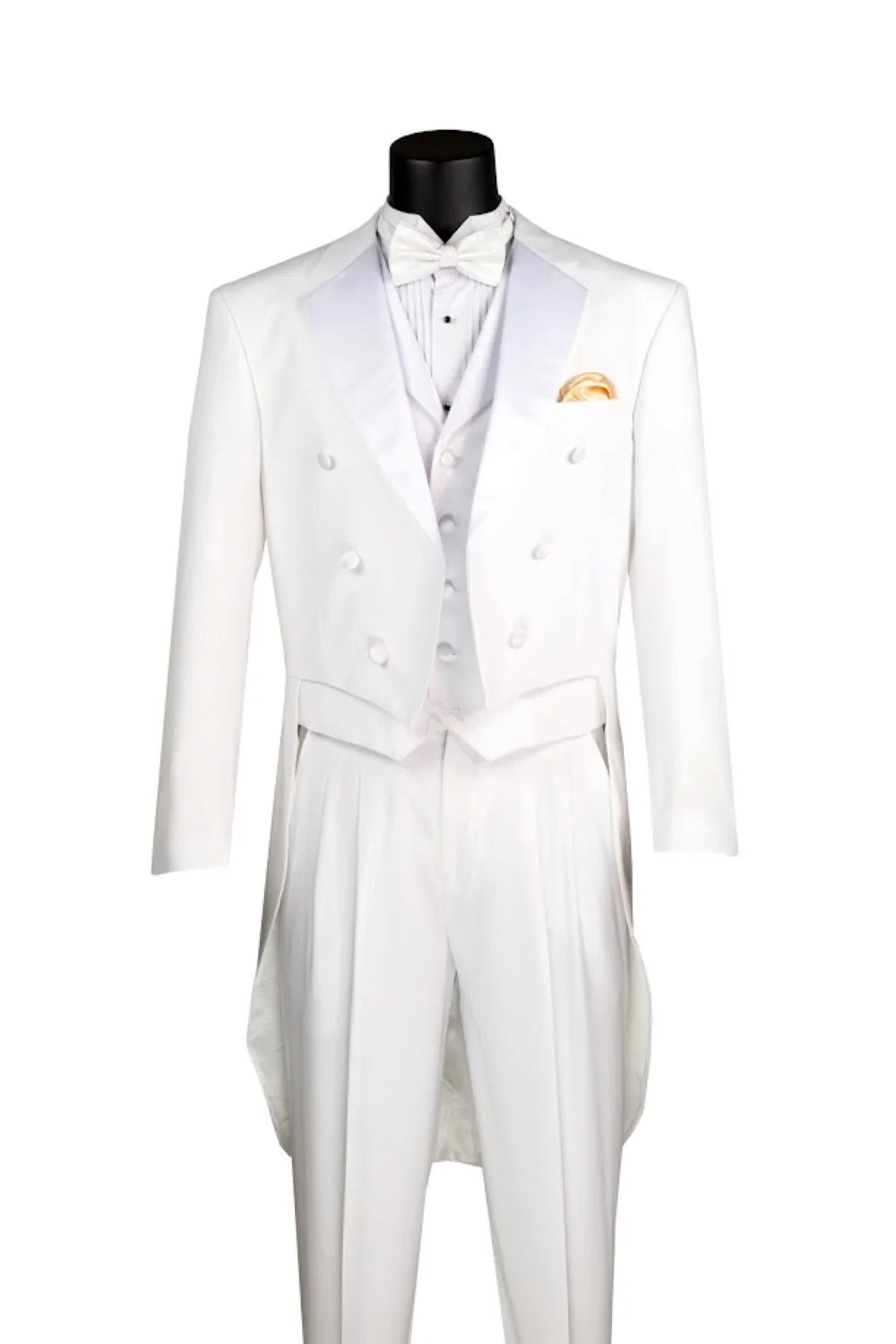 White Tails Tuxedo 3-Piece Regular Fit Suit – Maestro Collection - Upscale Men's Fashion