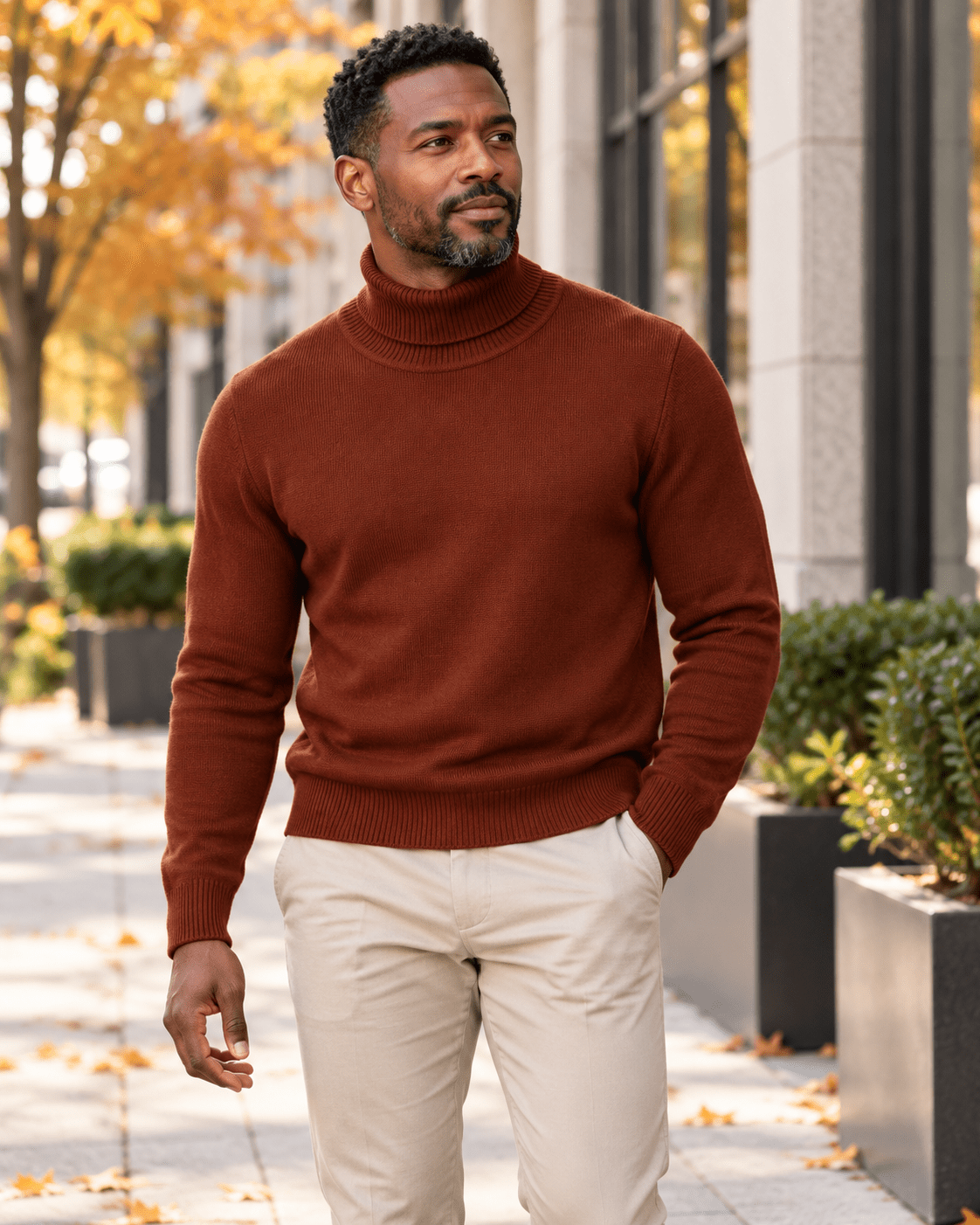 Men's Turtleneck Sweater color Aztec - Upscale Men's Fashion