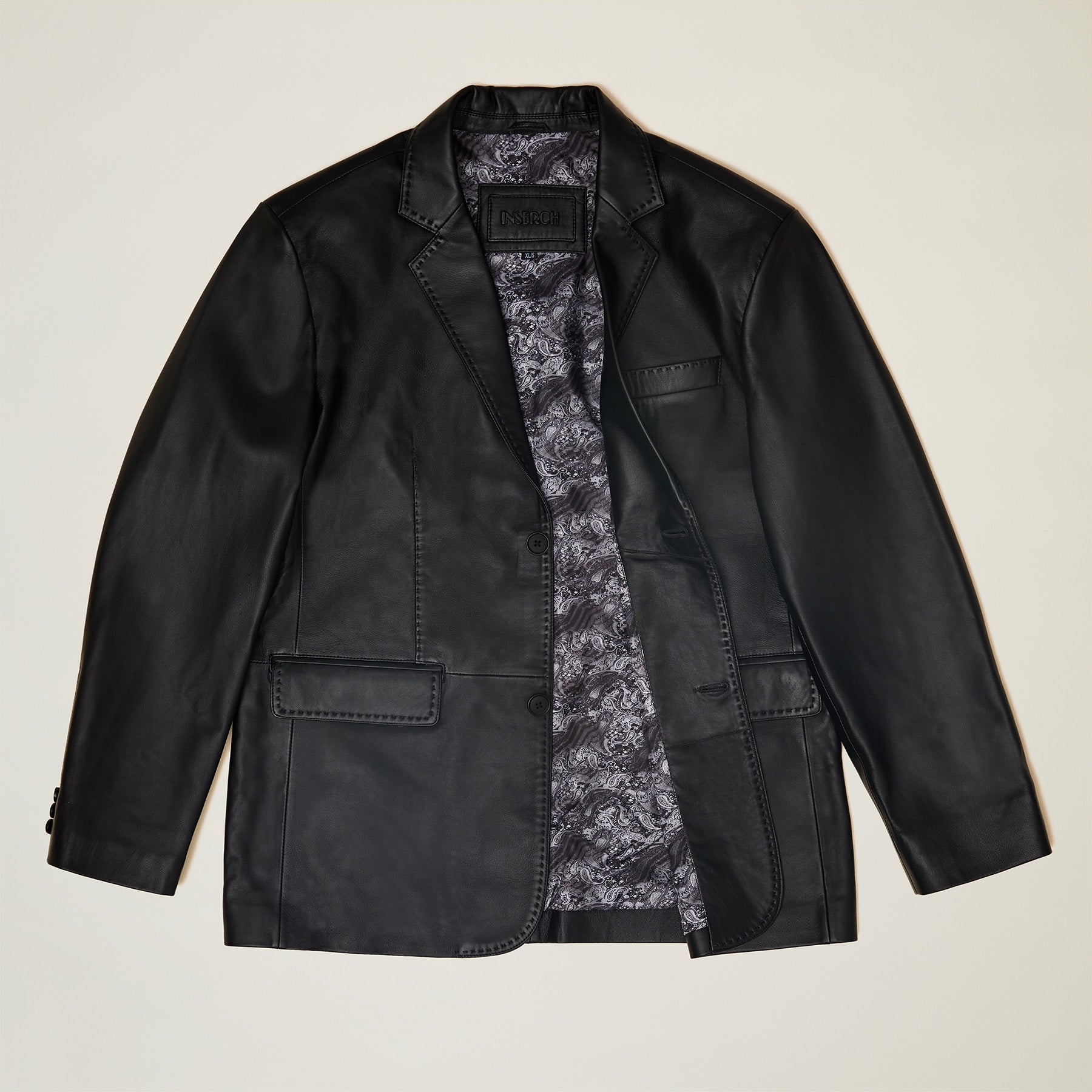 Men’s 100% lamb leather blazer in pine green – modern fit luxury jacket from Upscale Men’s Fashion.