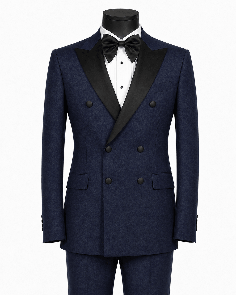 Men's Navy Modern Fit Double-Breasted 2-Piece Tuxedo – Castello Collection - Upscale Men's Fashion