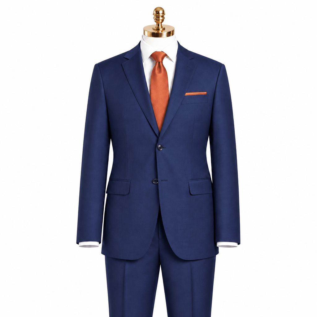 Men's Blue Super 100s Wool Modern Fit 2-Piece Suit – Cremona Collection - Upscale Men's Fashion