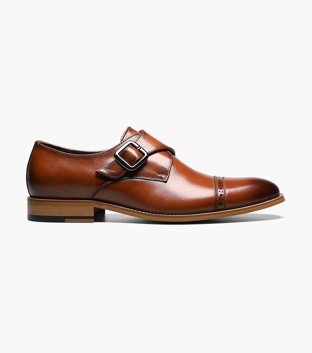 Desmond Cap Toe Monk Strap Dress Shoe – Cognac - Upscale Men's Fashion